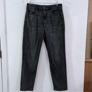 AEO curvy mom jean washed out black